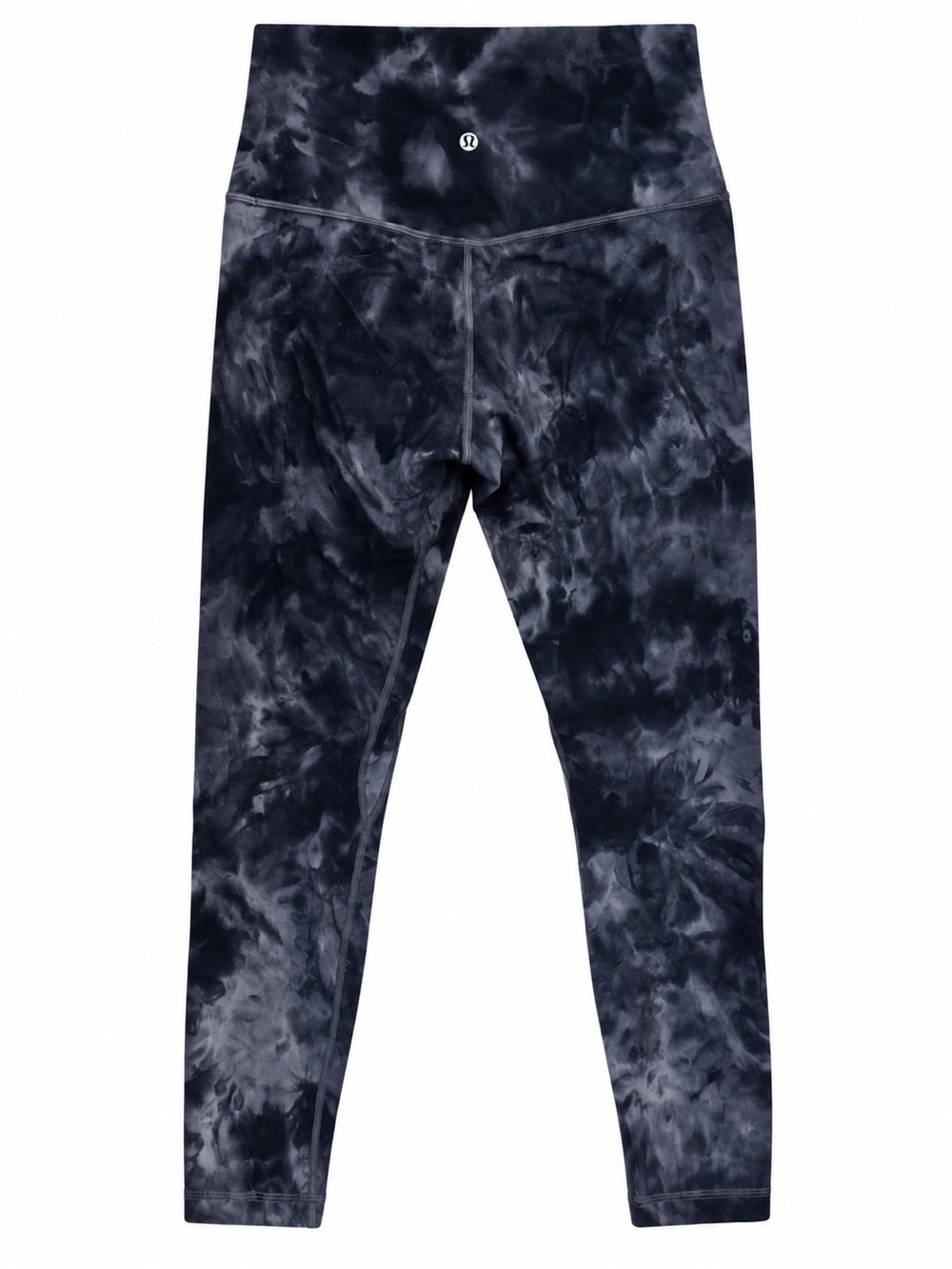 Lululemon Wunder Train Black Tie-Dye High-Rise Leggings 25” Size 8 Tights Gym